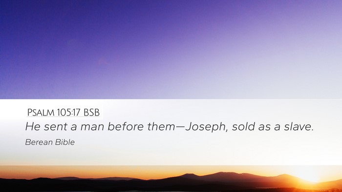 Psalm 105:17 BSB Bible Verse Image