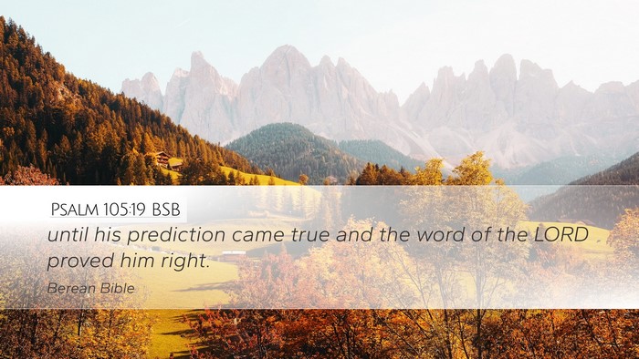 Psalm 105:19 BSB Bible Verse Image
