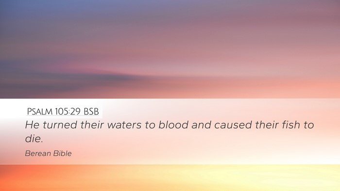 Psalm 105:29 BSB Bible Verse Image