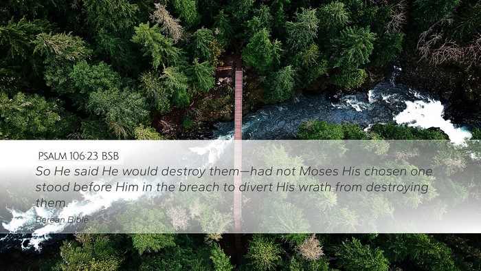 Psalm 106:23 BSB Bible Verse Image