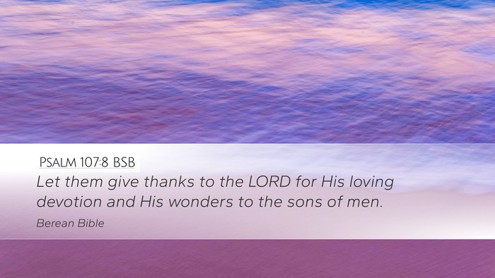 Psalm 107:8 BSB Bible Verse Image
