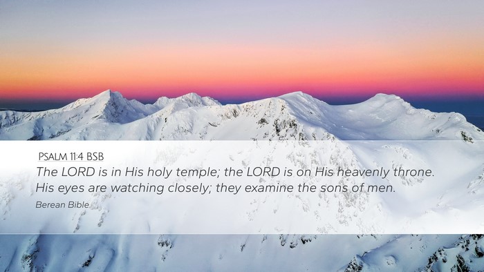 Psalm 11:4 BSB Bible Verse Image
