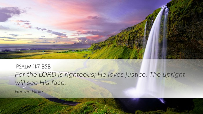 Psalm 11:7 BSB Bible Verse Image