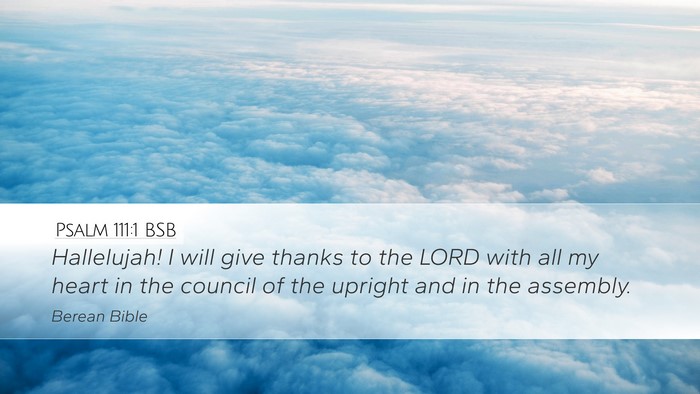 Psalm 111:1 BSB Bible Verse Image