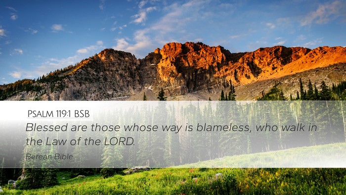 Psalm 119:1 BSB Desktop Wallpaper - Blessed are those whose way is blameless, who - Desktop Bible Verse Wallpaper