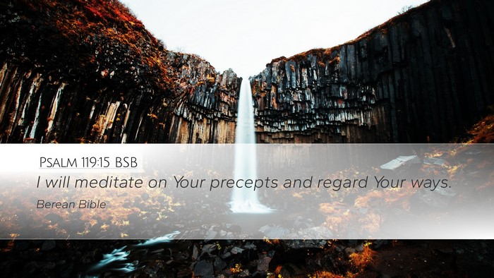 Psalm 119:15 BSB Bible Verse Image