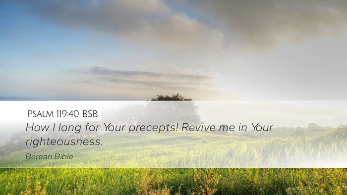 Psalm 119:40 BSB Bible Verse Image