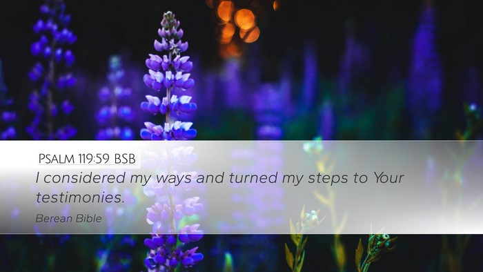 Psalm 119:59 BSB Bible Verse Image