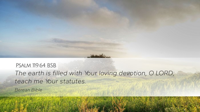 Psalm 119:64 BSB Bible Verse Image