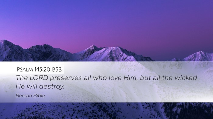 Psalm 145:20 BSB Bible Verse Image