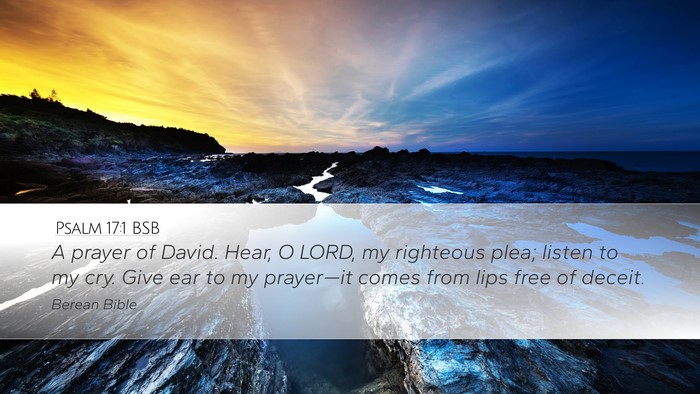 Psalm 17:1 BSB Bible Verse Image