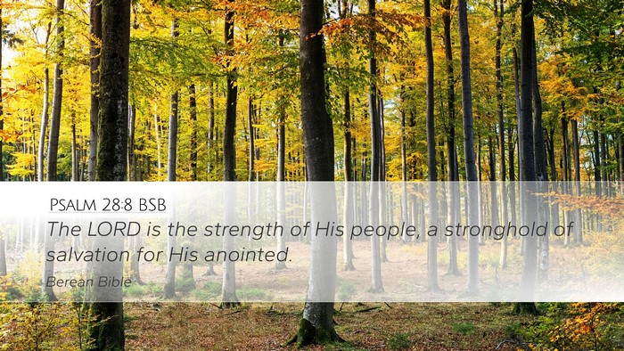 Psalm 28:8 BSB Bible Verse Image