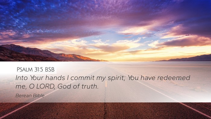 Psalm 31:5 BSB Bible Verse Image