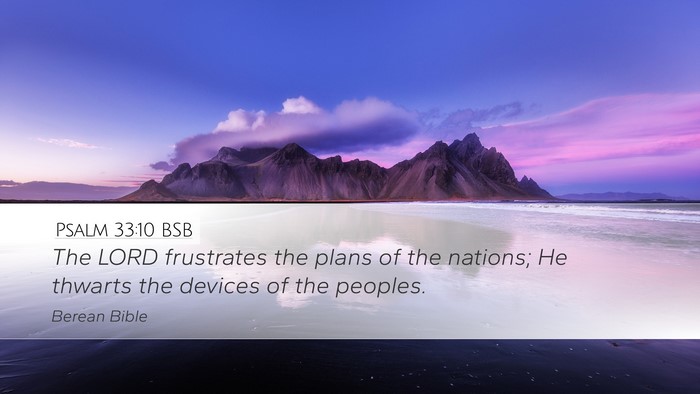 Psalm 33:10 BSB Bible Verse Image
