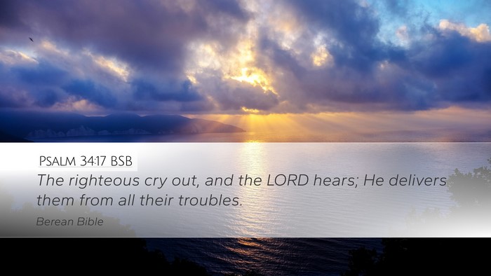 Psalm 34:17 BSB Bible Verse Image