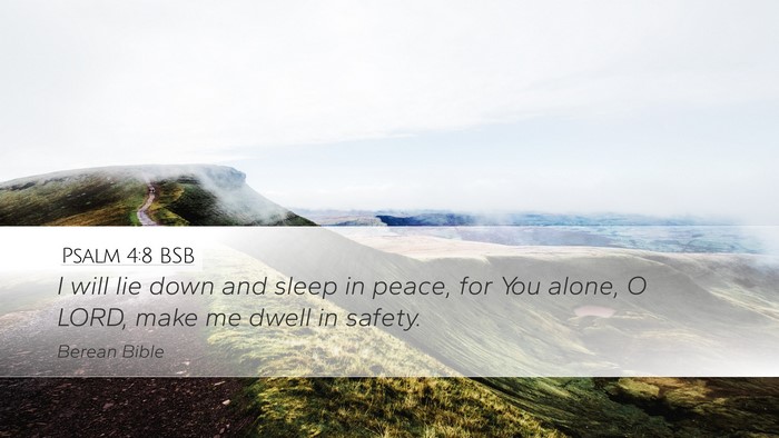 Psalm 4:8 BSB Bible Verse Image