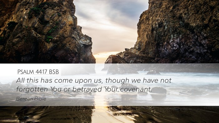 Psalm 44:17 BSB Bible Verse Image