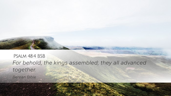Psalm 48:4 BSB Desktop Wallpaper - For behold, the kings assembled; they all - Desktop Bible Verse Wallpaper