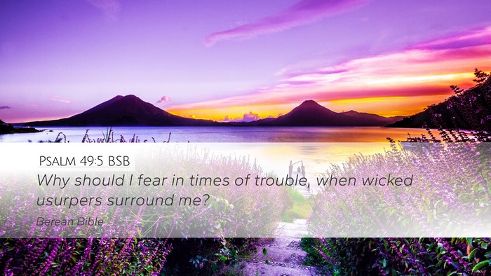 Psalm 49:5 BSB Bible Verse Image
