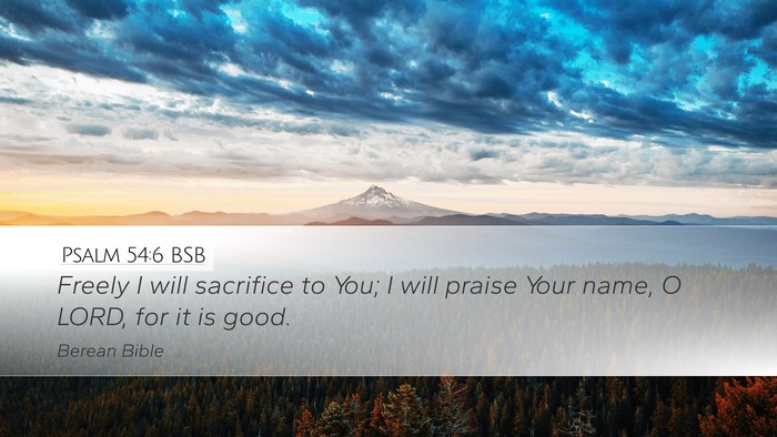 Psalm 54:6 BSB Bible Verse Image