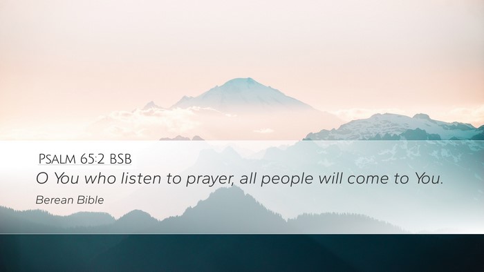 Psalm 65:2 BSB Bible Verse Image