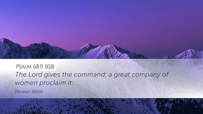 Psalm 68:11 BSB Bible Verse Image