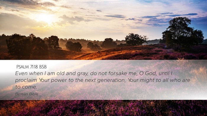 Psalm 71:18 BSB Bible Verse Image