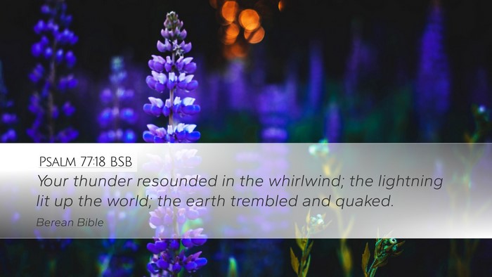 Psalm 77:18 BSB Bible Verse Image