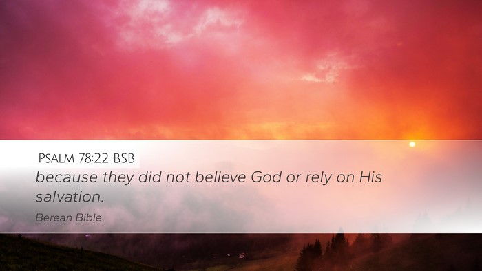 Psalm 78:22 BSB Bible Verse Image