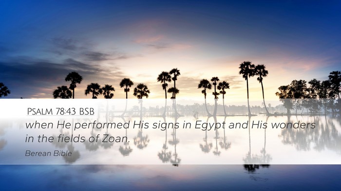 Psalm 78:43 BSB Bible Verse Image