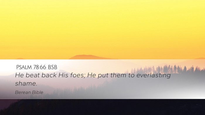 Psalm 78:66 BSB Bible Verse Image