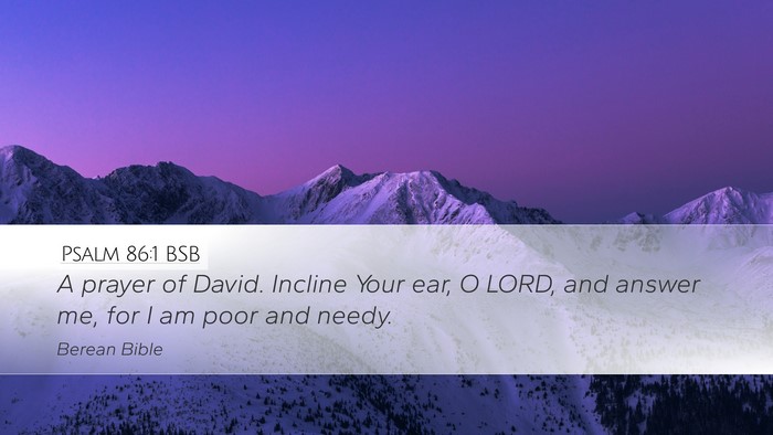 Psalm 86:1 BSB Bible Verse Image