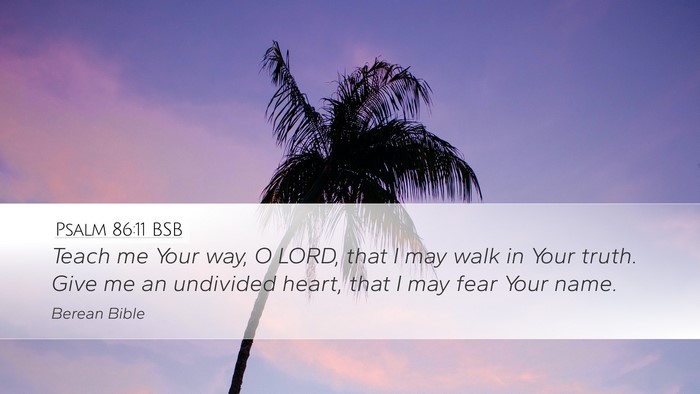 Psalm 86:11 BSB Bible Verse Image