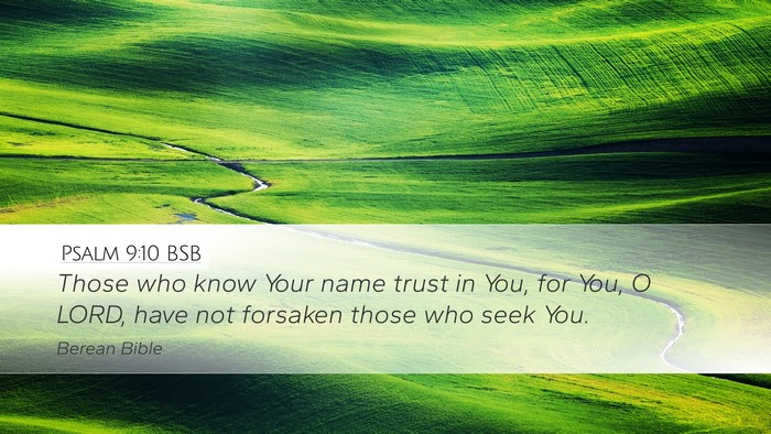 Psalm 9:10 BSB Bible Verse Image