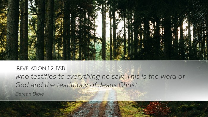 Revelation 1:2 BSB Bible Verse Image