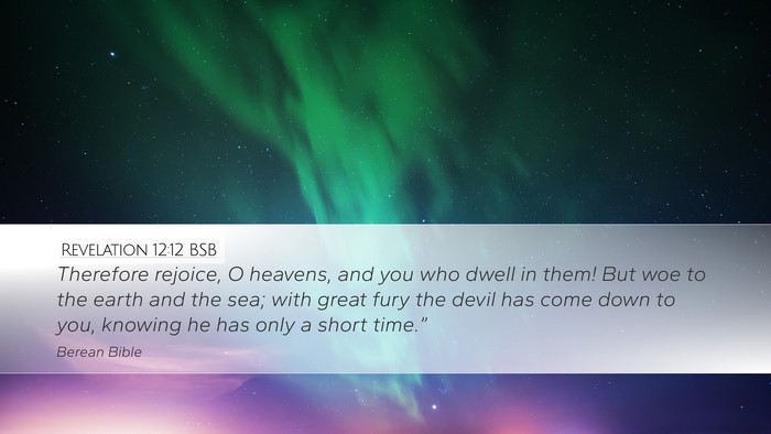 Revelation 12:12 BSB Bible Verse Image