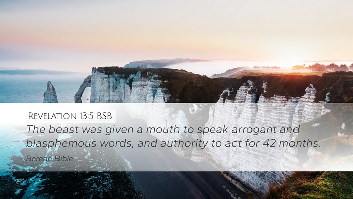 Revelation 13:5 BSB Bible Verse Image