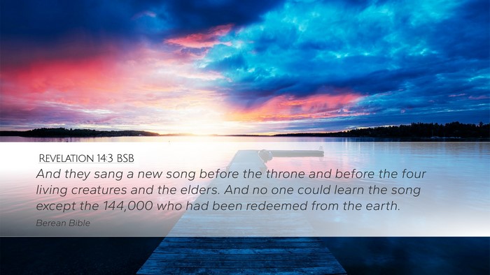 Revelation 14:3 BSB Bible Verse Image