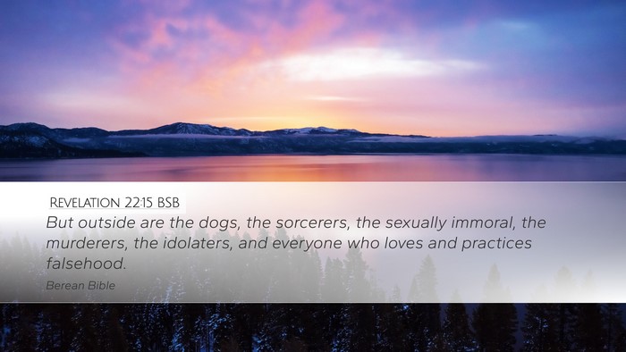Revelation 22:15 BSB Bible Verse Image