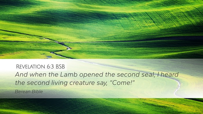 Revelation 6:3 BSB Bible Verse Image