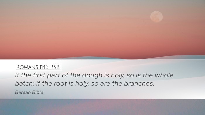 Romans 11:16 BSB Bible Verse Image