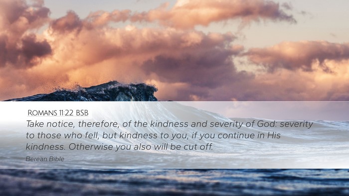 Romans 11:22 BSB Bible Verse Image