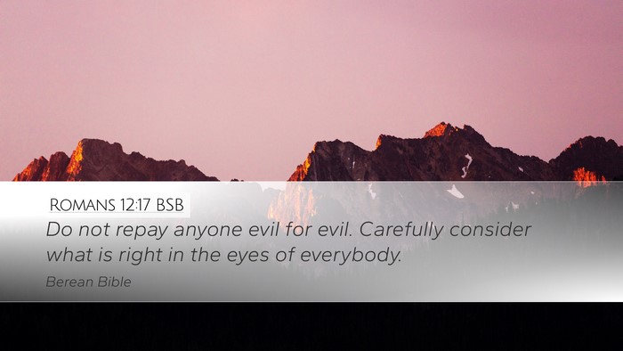 Romans 12:17 BSB Bible Verse Image