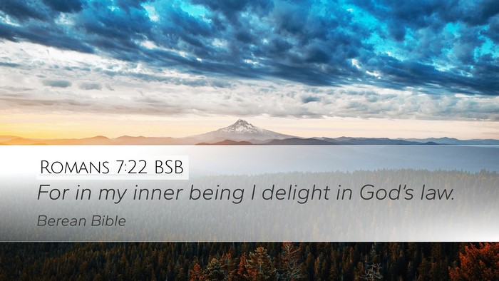 Romans 7:22 BSB Bible Verse Image
