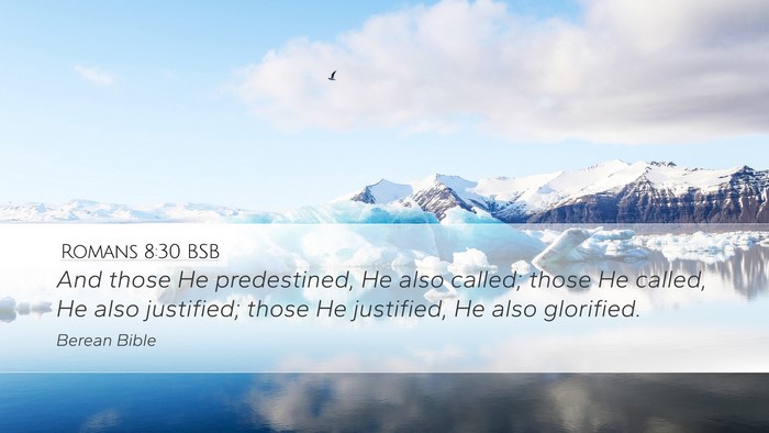 Romans 8:30 BSB Bible Verse Image