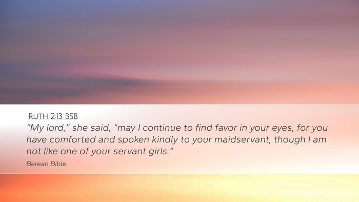 Ruth 2:13 BSB Bible Verse Image