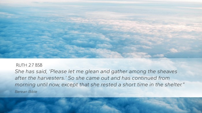 Ruth 2:7 BSB Bible Verse Image
