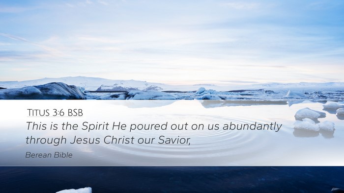 Titus 3:6 BSB Bible Verse Image