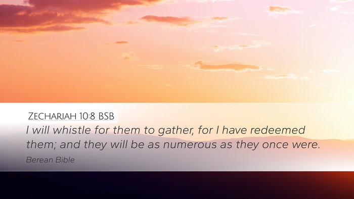 Zechariah 10:8 BSB Bible Verse Image