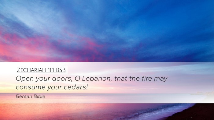 Zechariah 11:1 BSB Bible Verse Image